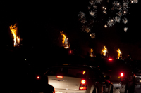 Bonfires on the Levee